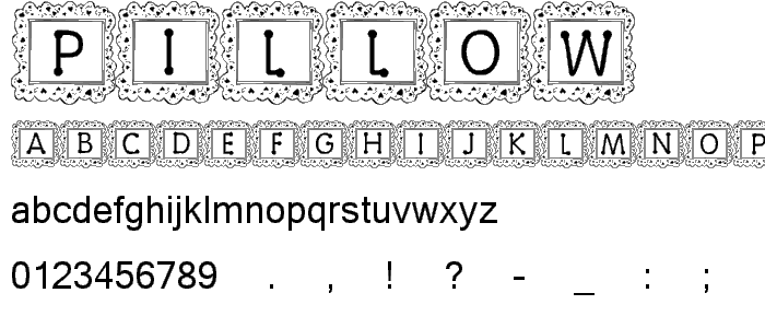 101! Pillow font