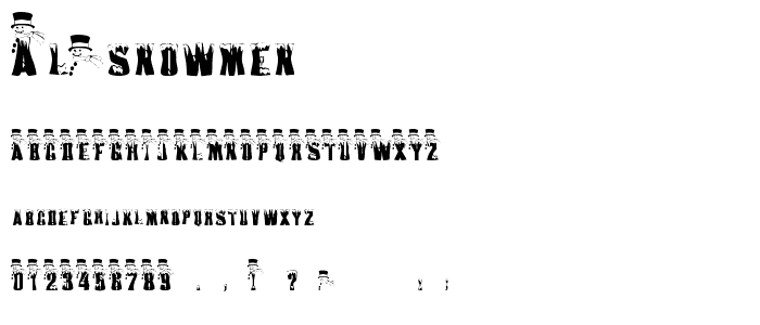AL Snowmen font