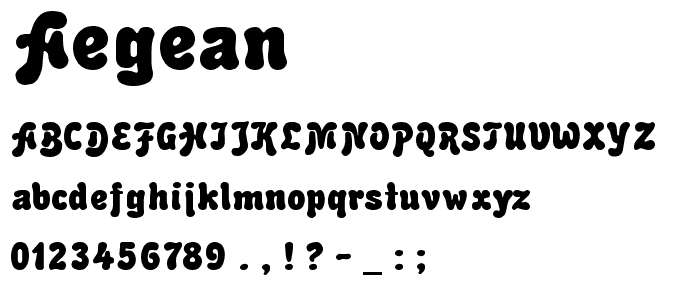 Aegean font