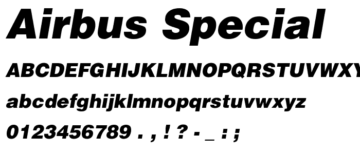 Airbus Special font