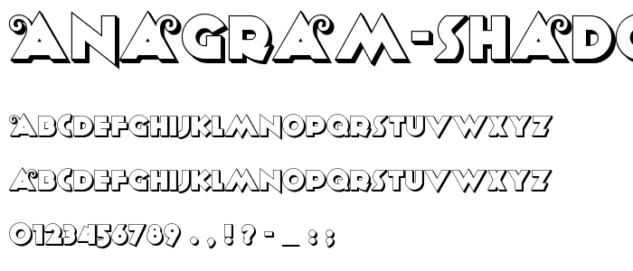Anagram Shadow NF font