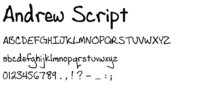 Andrew Script font