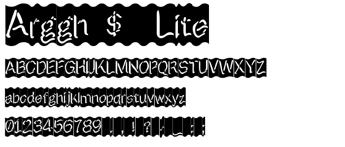 Arggh _$_  Lite font