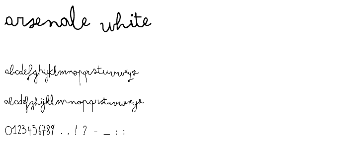Arsenale White font