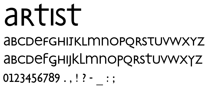 Artist font