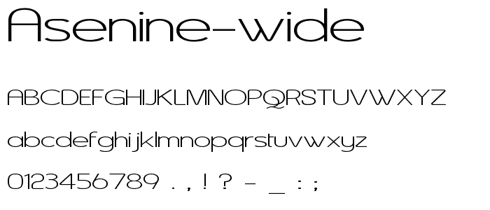 Asenine Wide font