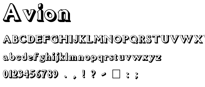 Avion font