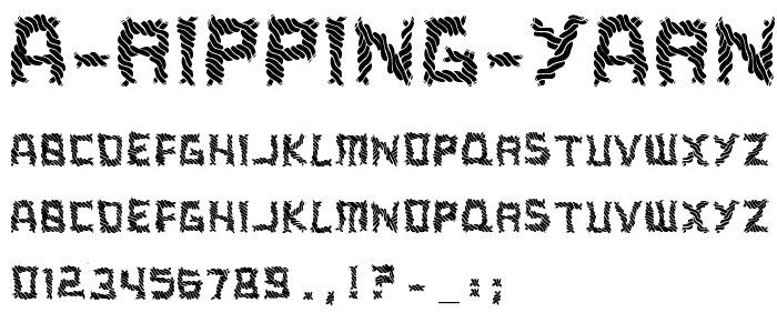 a ripping yarn too font