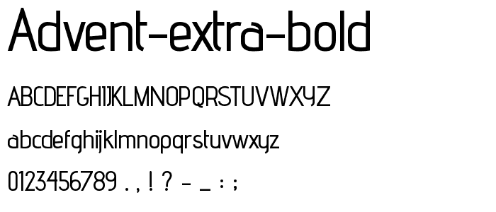 advent Extra Bold font