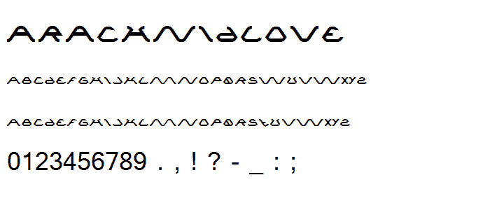 arachnidlove font