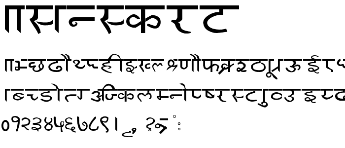 asanskrt font