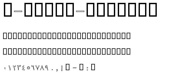 B Baran Outline font