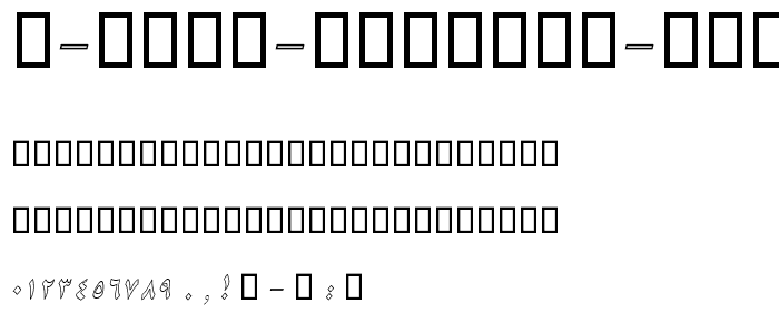 B Niki Outline Italic font