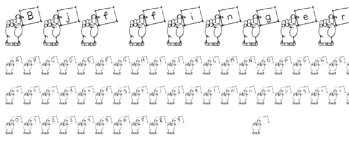 BJF Fingerprint font