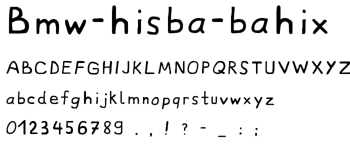 BMW Hisba Bahix font