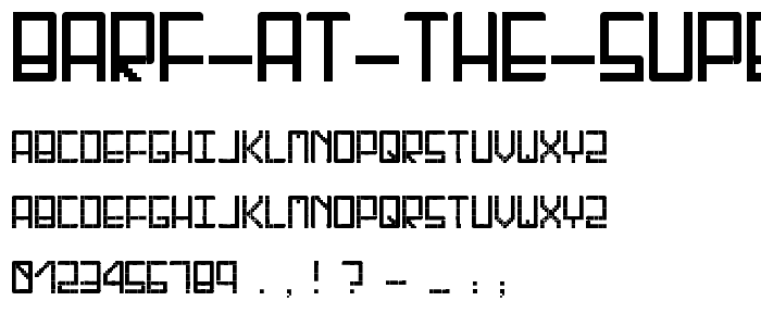 Barf At The Supermarket font