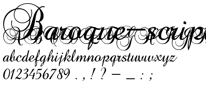 Baroque Script font