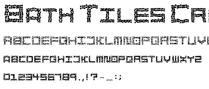 Bath Tiles Crumble font