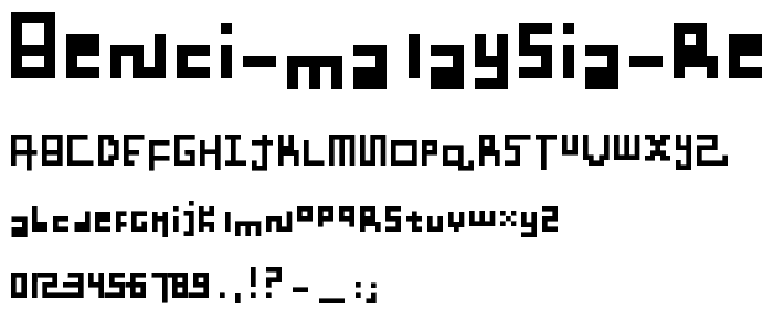 Benci Malaysia Regular font