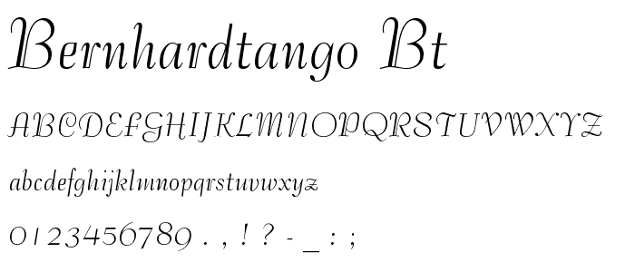 BernhardTango BT font