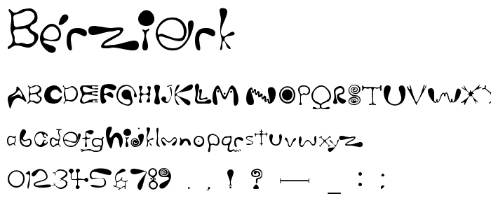 Bérzierk font