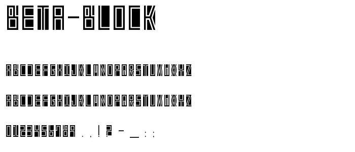 Beta Block font