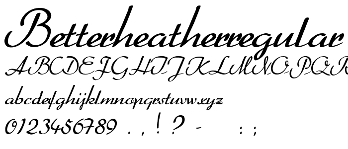 BetterHeatherRegular font