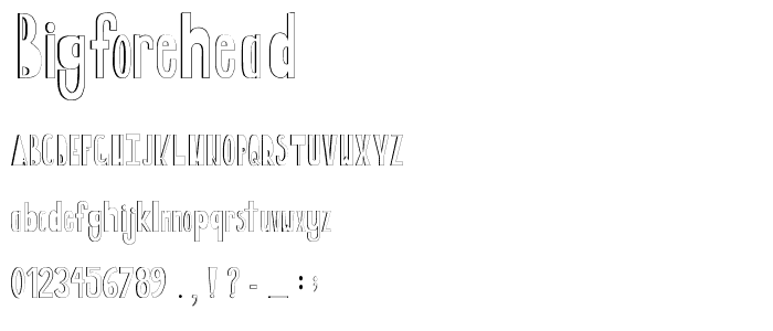 BigForehead font