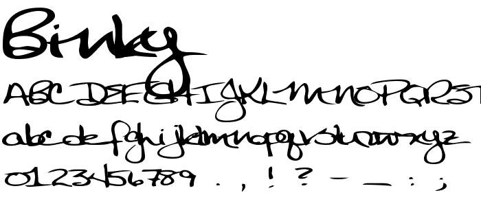 Binky font