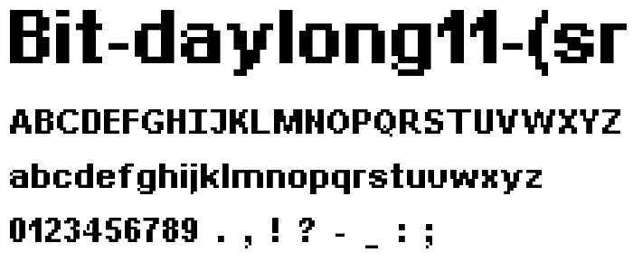 Bit Daylong11 (sRB) font