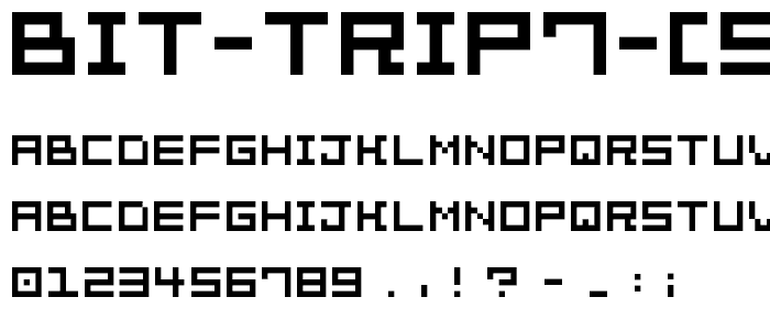 Bit Trip7 (sRB) font