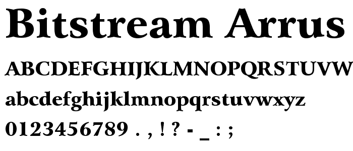 Bitstream Arrus Black BT font
