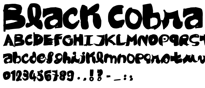 Black CoBrA font