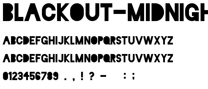 Blackout Midnight font