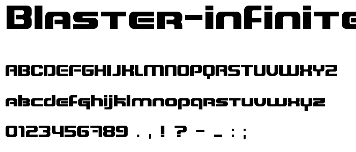 Blaster Infinite font