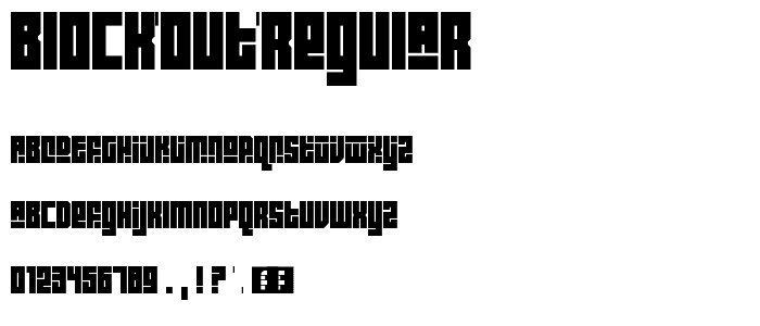Block Out Regular font