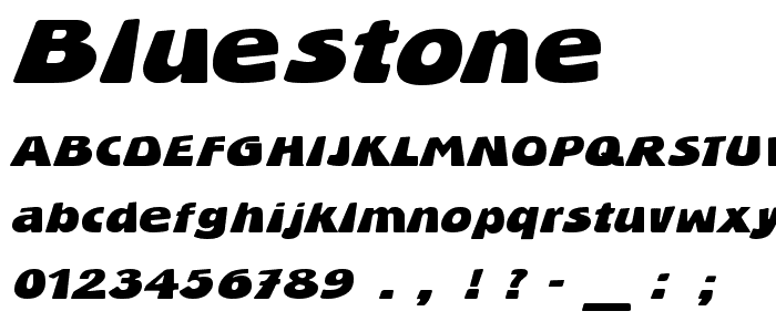 BlueStone font