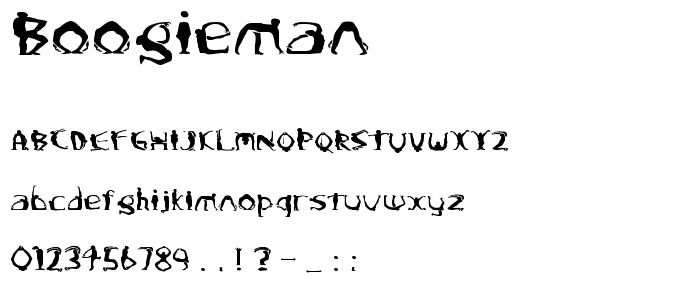 Boogieman font