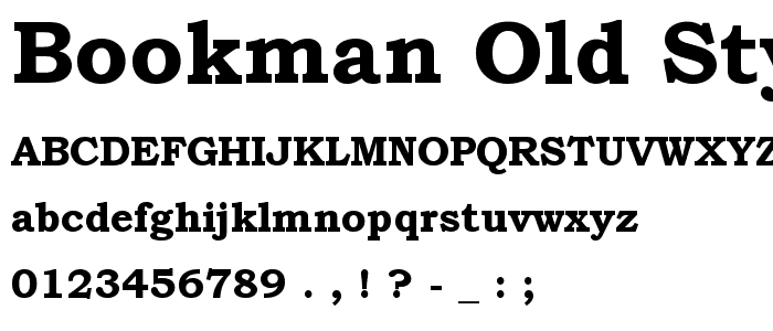 Bookman Old Style Bold font