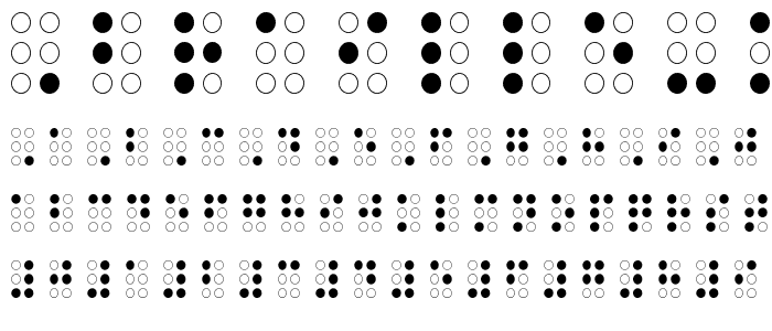 Braille Outline font