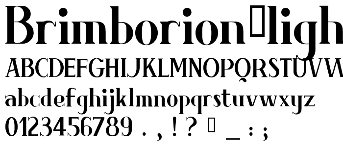 Brimborion Light font
