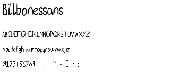 billbonessans font