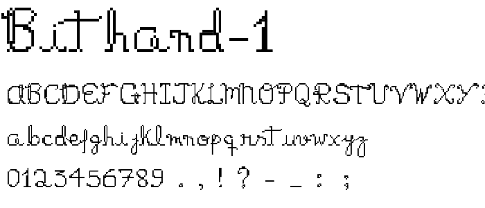 bithand 1 font