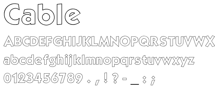CABLE font