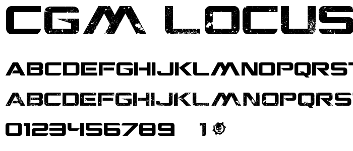 CGM Locust Resistance font