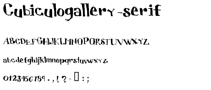CUBICULOGALLERY SERIF font