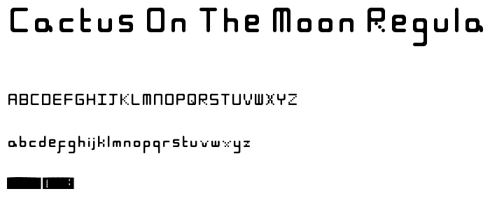 Cactus On The Moon Regular font