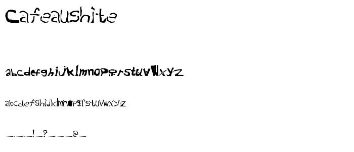 CafeAuShite font