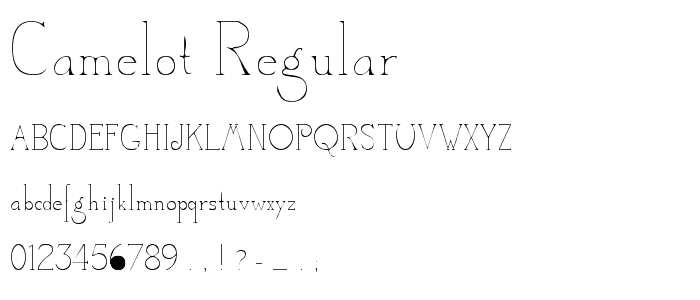 Camelot Regular font