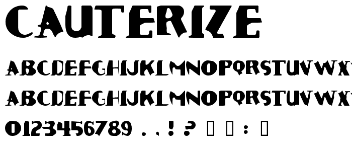 Cauterize font